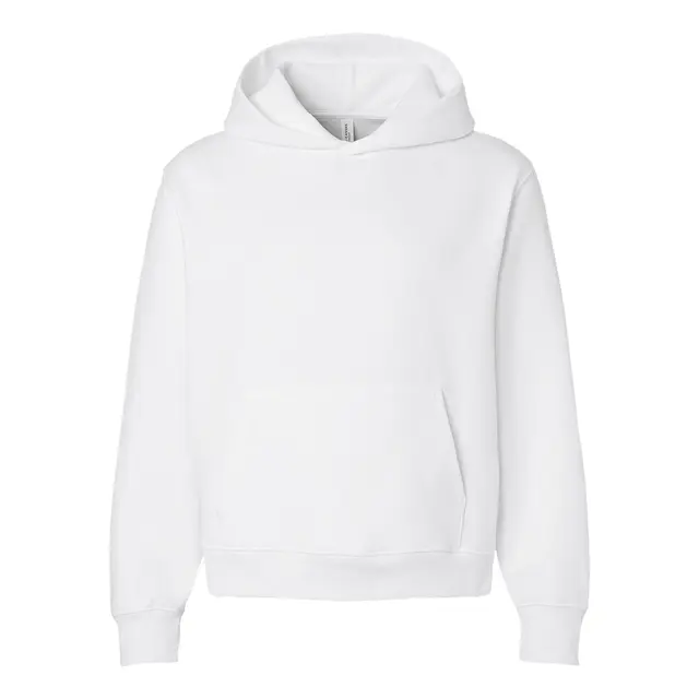 Bella + Canvas Unisex 10-Ounce Heavyweight Pullover Hoodie White Front