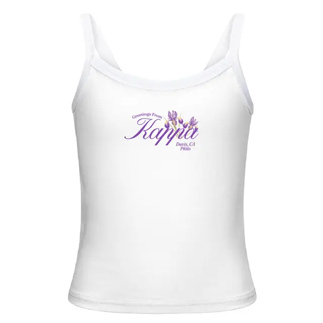 Kappa Kappa Gamma Hand Drawn Lettering Floral Philanthropy Tank 2
