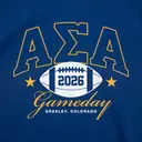 Alpha Sigma Alpha Football Graphic PR Shirt