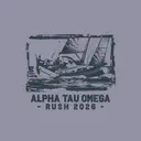 Alpha Tau Omega Sailboat Scene Rush Shirt