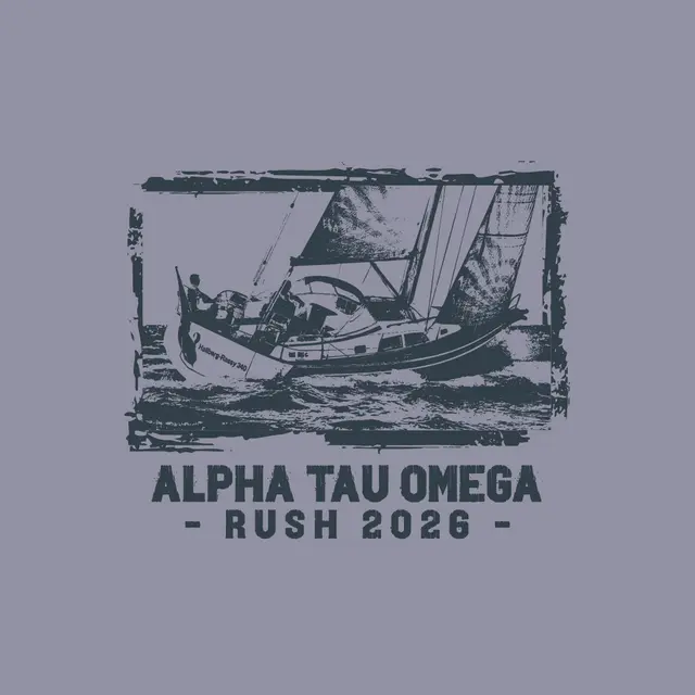 Alpha Tau Omega Sailboat Scene Rush Shirt
