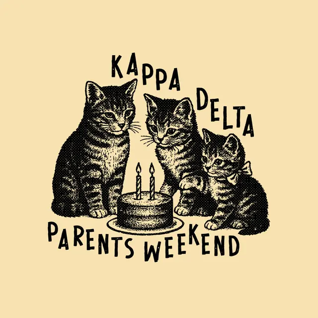Kappa Delta Playful Cats Parent's Weekend Shirt