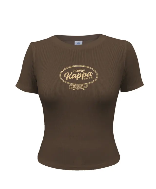 Kappa Kappa Gamma Rope Border Hand Drawn Lettering Rush Shirt