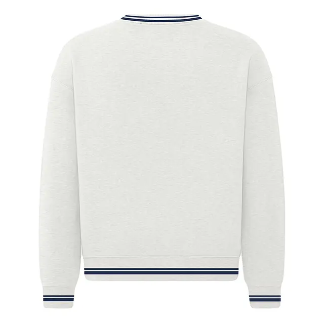Fresh Prints Varsity Crewneck Ash Grey Back