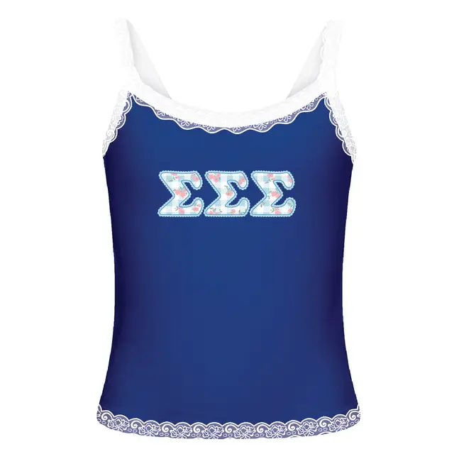 Sigma Sigma Sigma Floral Gingham PR Tank 2