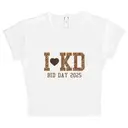 I Love KD Zebra Printed Text Bid Day Crop Top Design for Kappa Delta