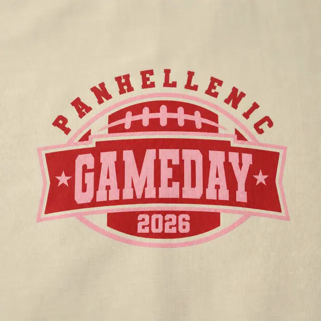 National Panhellenic Conference Block Lettering Game Day Tank