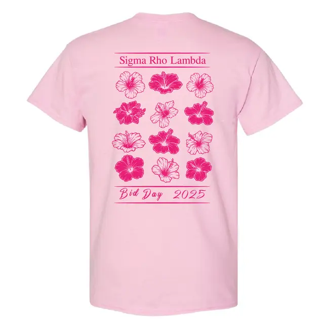Sigma Rho Lambda Hibiscus Floral Bid Day Shirt 2