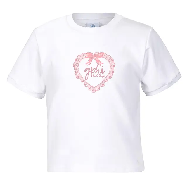Gamma Phi Beta Pink Bow Heart Rush Shirt 2