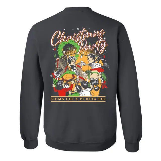 Sigma Chi Vintage Christmas Party Crewneck 2
