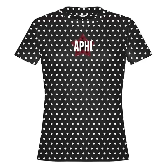 Alpha Phi Star Graphic with Polka Dots PR Shirt 2