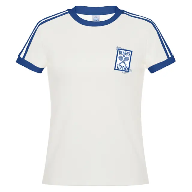 Women's Tennis Crossed Rackets Postal Stamp PR Shirt 2