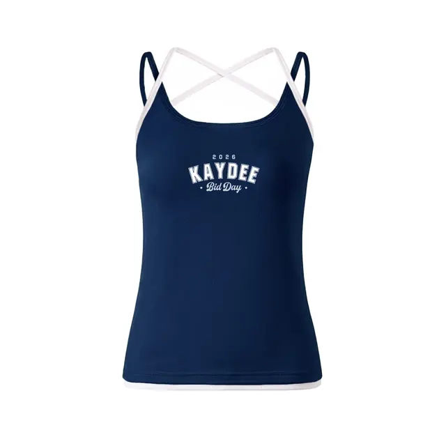 Kappa Delta Bold Block Lettering Bid Day Tank 2