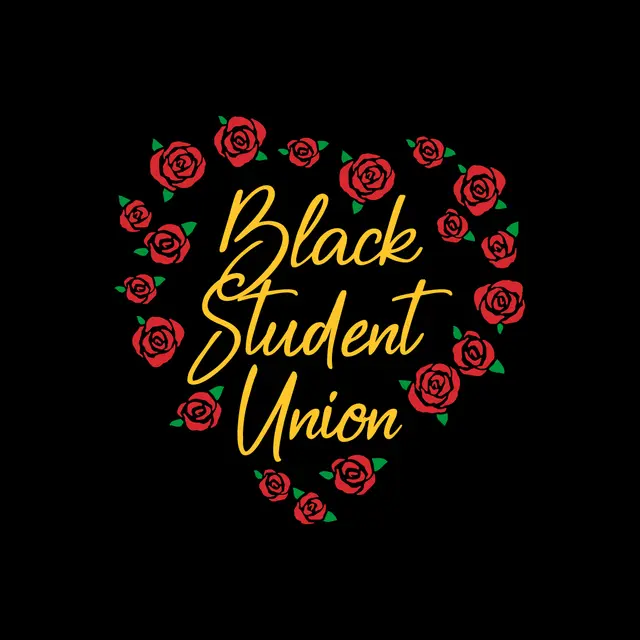 Black Student Union Bold Script with Roses PR Hoodie