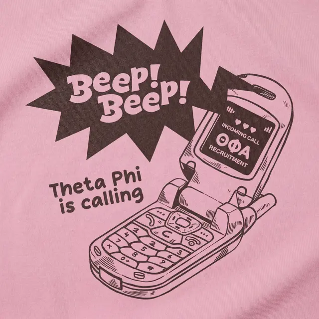 Theta Phi Retro Phone Illustration Rush Tank