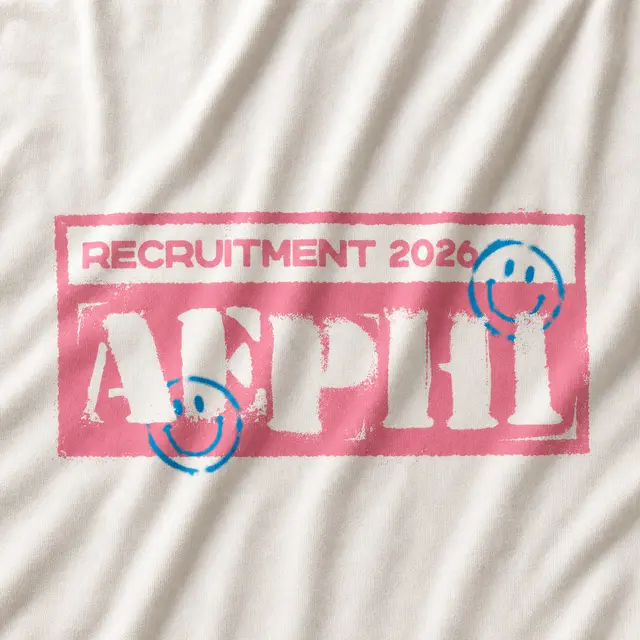 Alpha Epsilon Phi Stamped Text Rush Hoodie