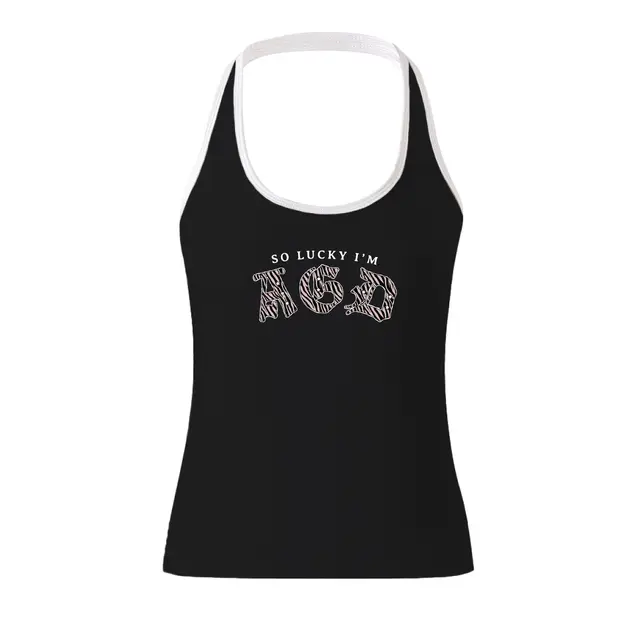 Alpha Gamma Delta Zebra Print Lettering Rush Tank 2