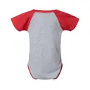 Infant Baseball Fine Jersey Bodysuit Vintage Heather Vintage Red Back