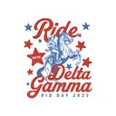 Delta Gamma Cowboy Rider and Stars Bid Day Shirt