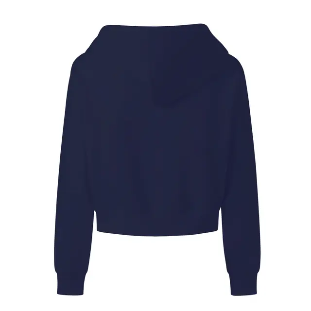 Maui Cropped Zip Hoodie Navy mto Back