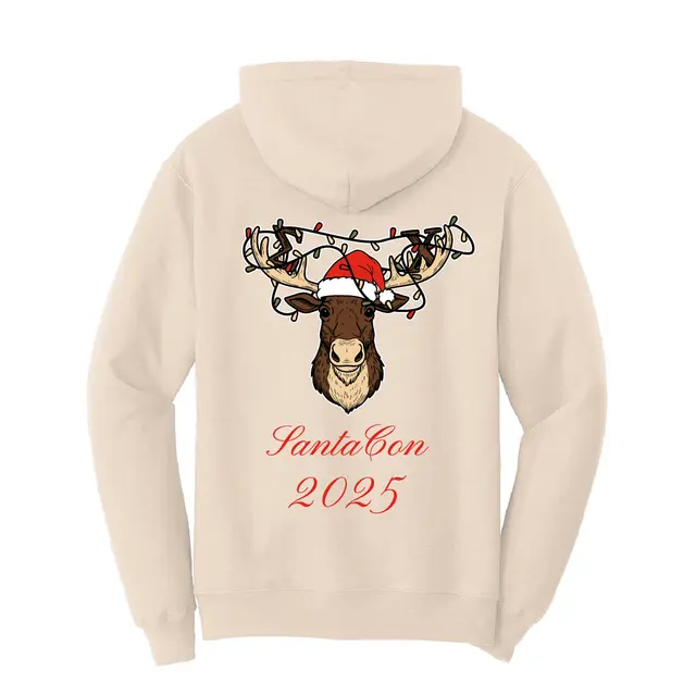 Sigma Chi SantaCon Moose with Lights Holidays Hoodie 2