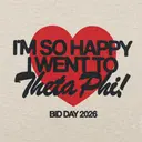 Theta Phi Heart Illustration Rush Shirt