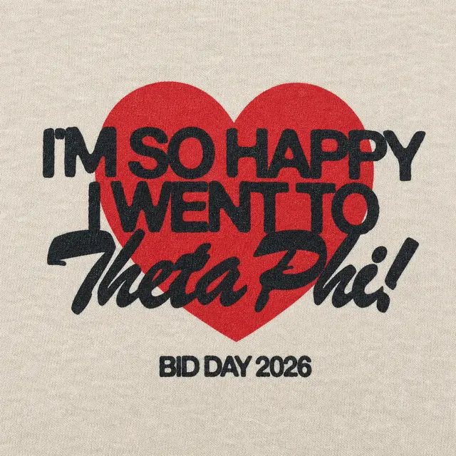 Theta Phi Heart Illustration Rush Shirt