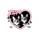 Kappa Kappa Gamma Cute Cats Heart Big Little Reveal Shirt