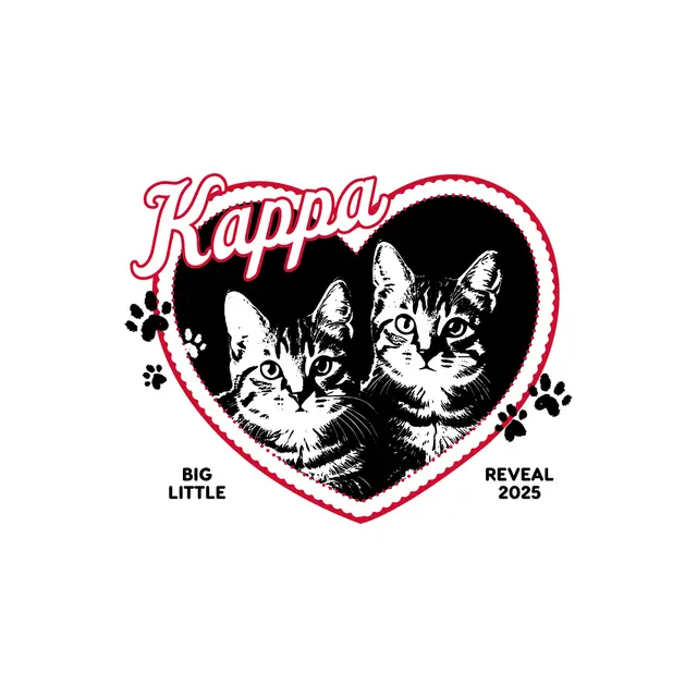 Kappa Kappa Gamma Cute Cats Heart Big Little Reveal Shirt