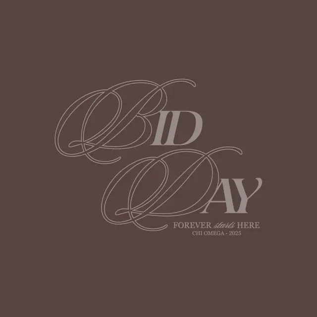 Chi Omega Elegant Script Outline Bid Day Hoodie