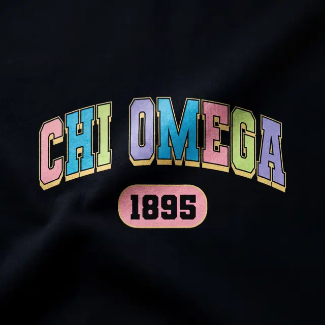 Chi Omega Colorful Block Lettering PR Tank