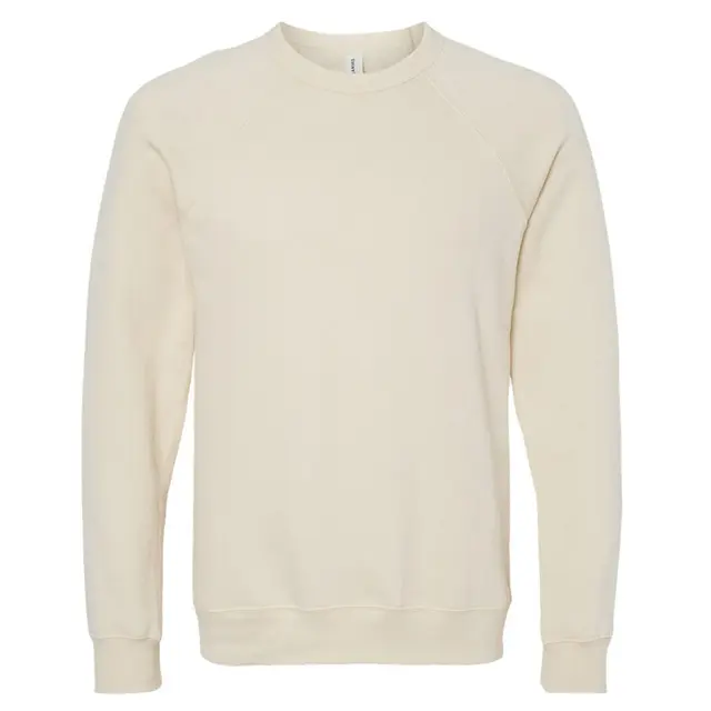 Customizable Bella + Canvas Unisex Sponge Fleece Crewneck Sweatshirt 3901 Natural Front