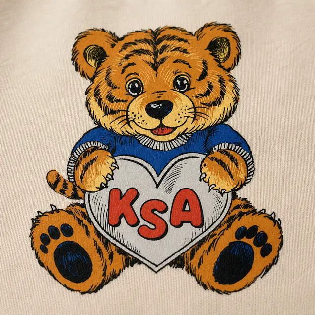 Korean Student Association Cute Bear Illustration PR Crewneck