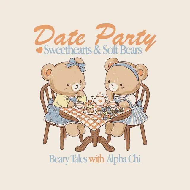 Alpha Chi Omega Sweethearts Bears Date Party Crewneck