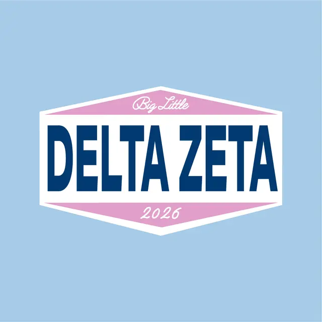 Delta Zeta Bold Framed Big Little Reveal Hoodie