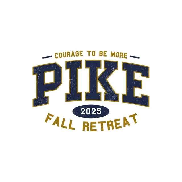Pi Kappa Alpha Distressed Bold Text Fall Retreat Crewneck