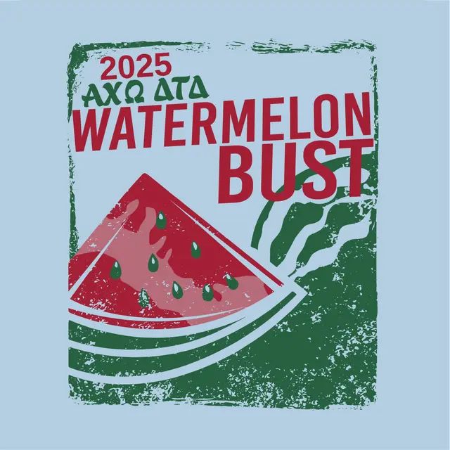 Alpha Chi Omega Delta Tau Watermelon Graphic PR Shirt