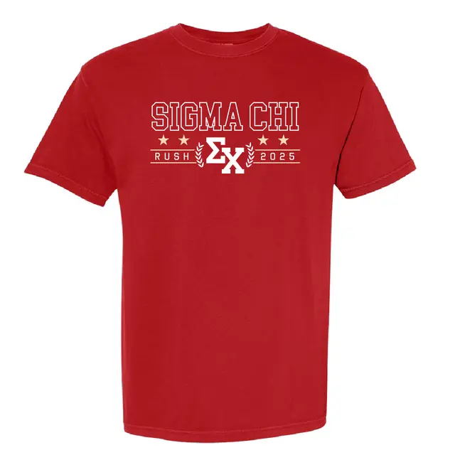 Sigma Chi Bold Block Stars Rush Shirt 2