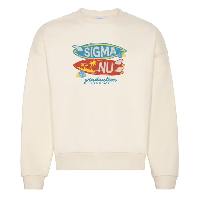 Sigma Nu Surfboard Graphic Graduation Crewneck 2