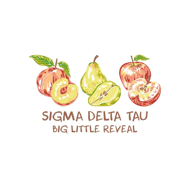 Sigma Delta Tau Fruit Illustration Big Little Reveal Shirt