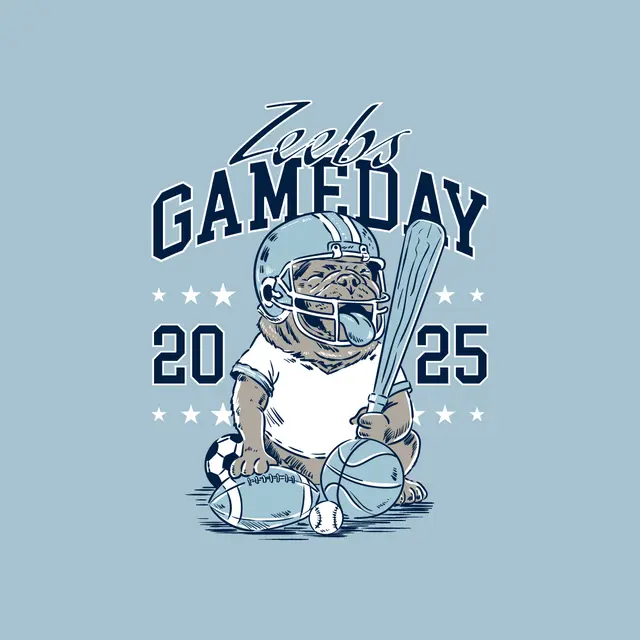 Zeta Beta Tau Bulldog Sports Game Day Crewneck