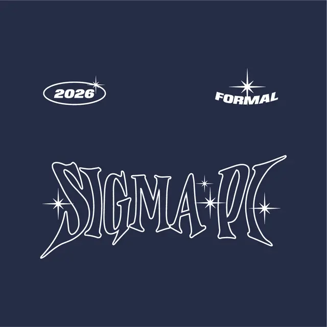 Sigma Pi Starburst Lettering Formal Sweater