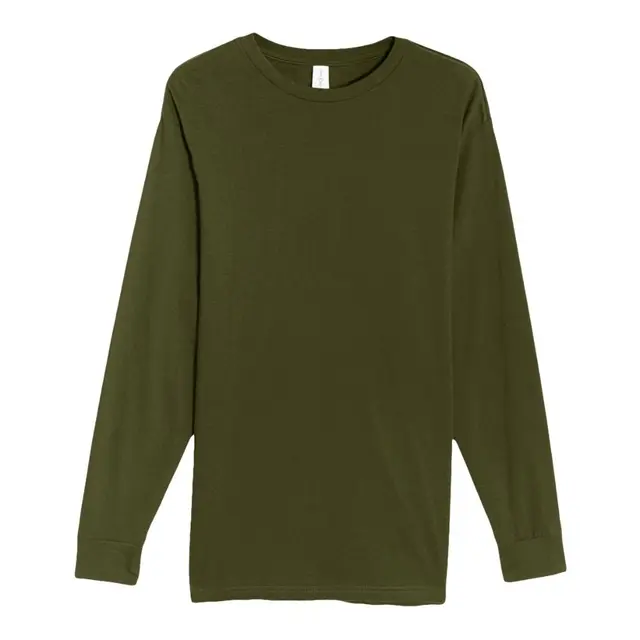 Unisex Long Sleeve T-Shirt Army Green Front