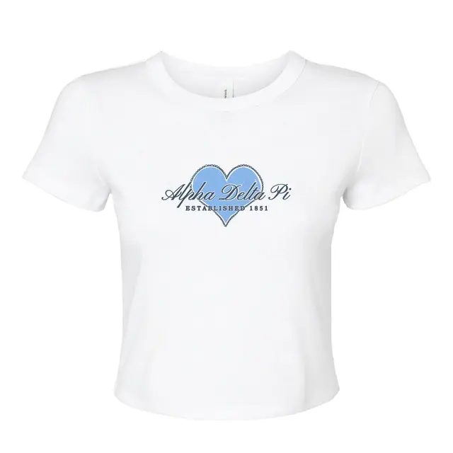 Alpha Delta Pi Blue Heart and Script PR Shirt 2