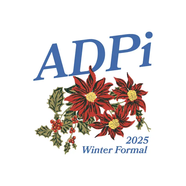 Alpha Delta Pi Poinsettia and Holly Winter Formal Shirt