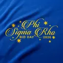 Phi Sigma Rho Starry Script Bid Day Shirt
