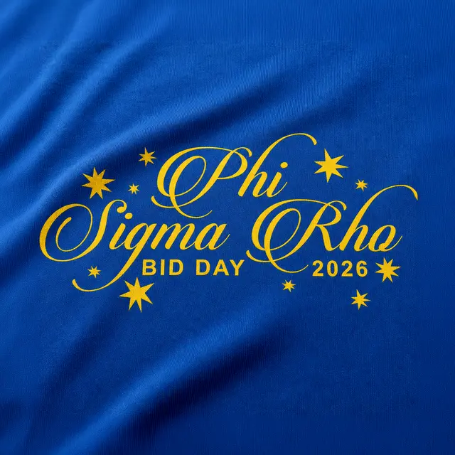 Phi Sigma Rho Starry Script Bid Day Shirt
