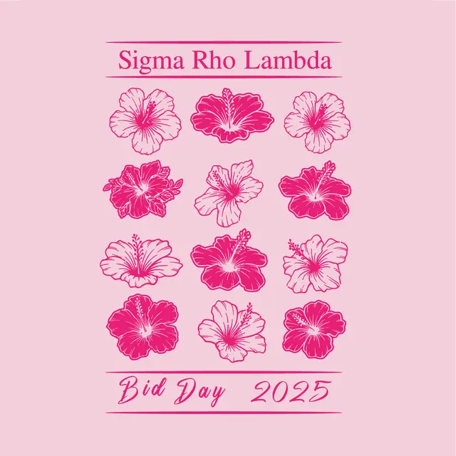 Sigma Rho Lambda Hibiscus Floral Bid Day Shirt