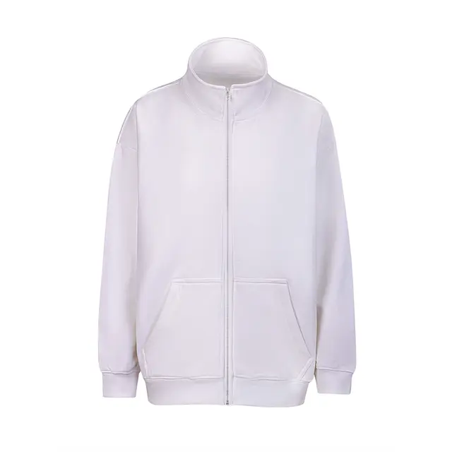 Fresh Prints Olympia Heavyweight Track Jacket White mto Front