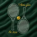 Alpha Gamma Delta Tennis Rackets Illustration PR Sweater